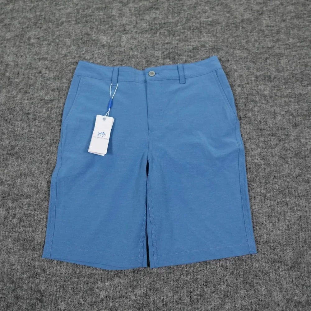 Southern Tide Shorts Boys Size 14 Blue Heathered T3 Gulf Performance Lightweight
